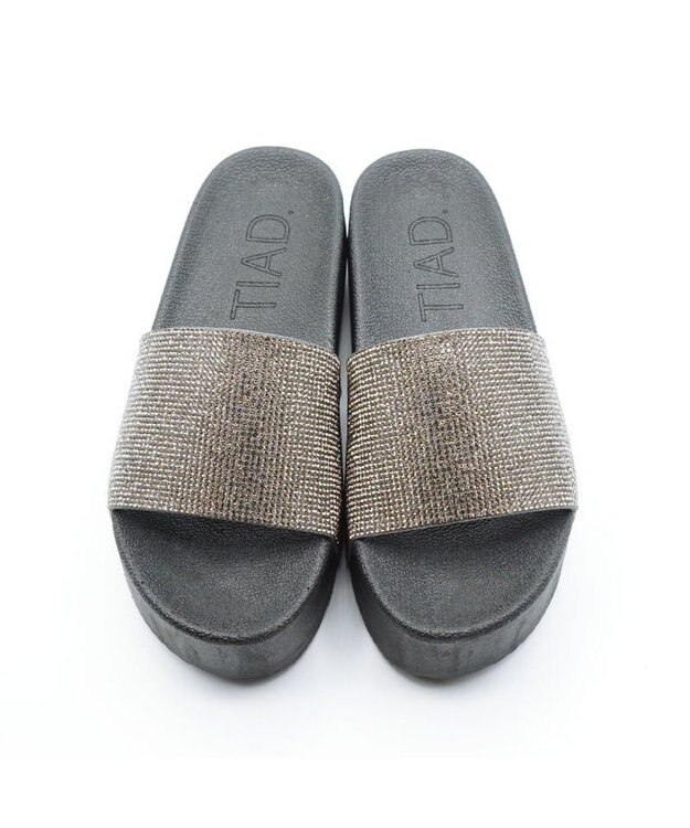 APOM ラインストーンリカバリーサンダル ダークシルバー