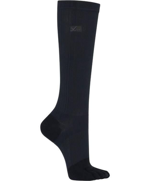 CW-X 【UNISEX】 CW-X  5本指ソックス 足首・アーチ(縦＋横)サポート 運動時の足の疲労を軽減 段階着圧設計 ロング ユニセックス BCR640 /ワコール ブラック
