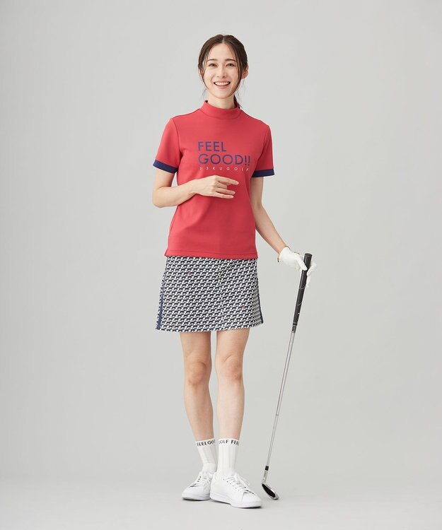 23区GOLF 【WOMEN】【ストレッチ】ハンタードッグ柄 スカート ホワイト系5