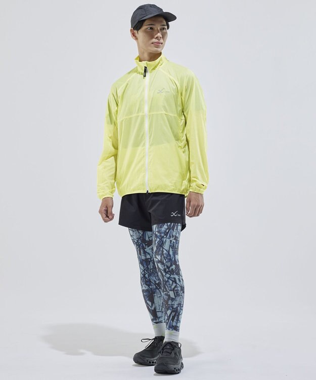 CW-X 【UNISEX】 CW-X ウインドブレーカー 上下開きファスナー スポーツウェア 長袖 ハイネック ユニセックス DWR599 /ワコール イエロー