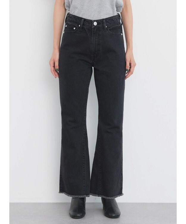 AMERICAN HOLIC マチ付きフレアデニム Black