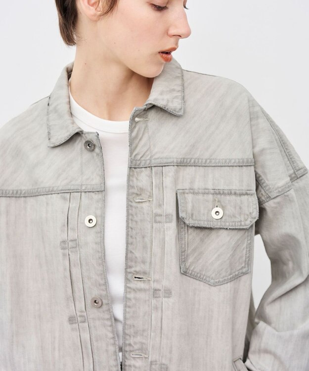 uncrave 【upper hights×uncrave】THE LOOSE JEAN JK デニムジャケット ホワイトスモーク