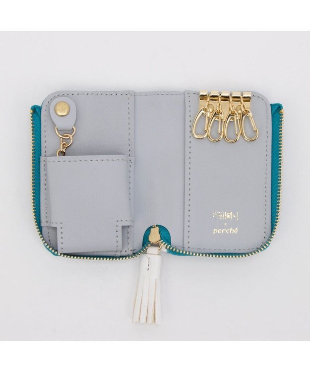 UNBILLION ペルケ perche × 髙嶋シオンコラボ / スマートアートキーケース ターコイズ