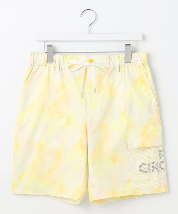PW CIRCULUS 【MEN】タイダイ メッシュカーゴショーツ ゴルフ イエロー系5