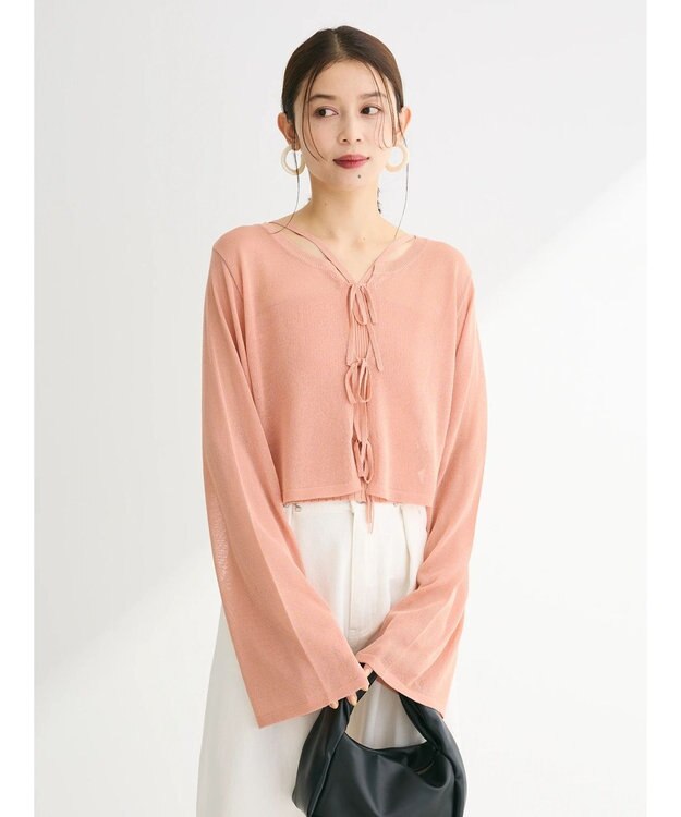 Green Parks ・swing by SET2点ニットカーデ&ニットキャミ Orange