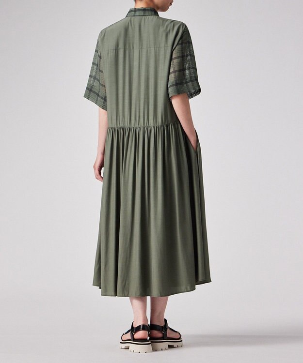 Paul Smith シアー チェック ワンピース カーキ