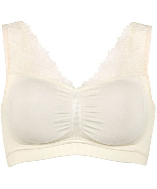 Wing ノンワイヤーブラ　【ナイトアップブラルーム】　寝るとき用ブラ　バストの脇流れを防ぐ　パッド有り　ウイング／ワコール　KB3510 シェルベージュ