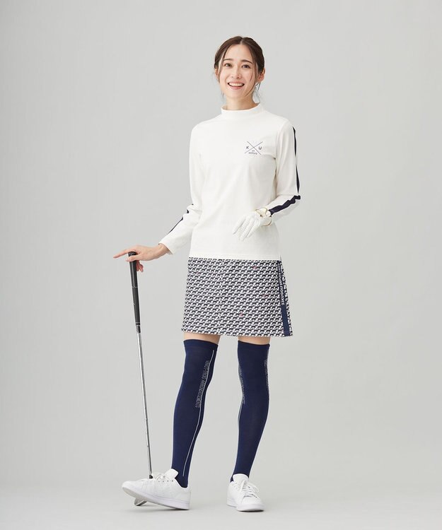 23区GOLF 【WOMEN】【ストレッチ】ハンタードッグ柄 スカート ホワイト系5