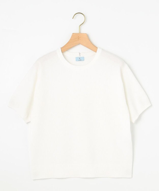 組曲 L カノコニットＴシャツ アイボリー系