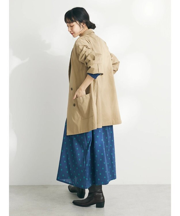 CRAFT STANDARD BOUTIQUE コットンギャバジンＷテーラードジャケット Beige