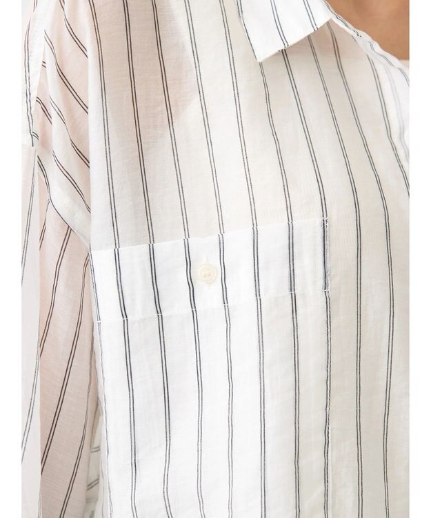 AMERICAN HOLIC シアーＣＯＯＬＷポケットシャツ Stripe