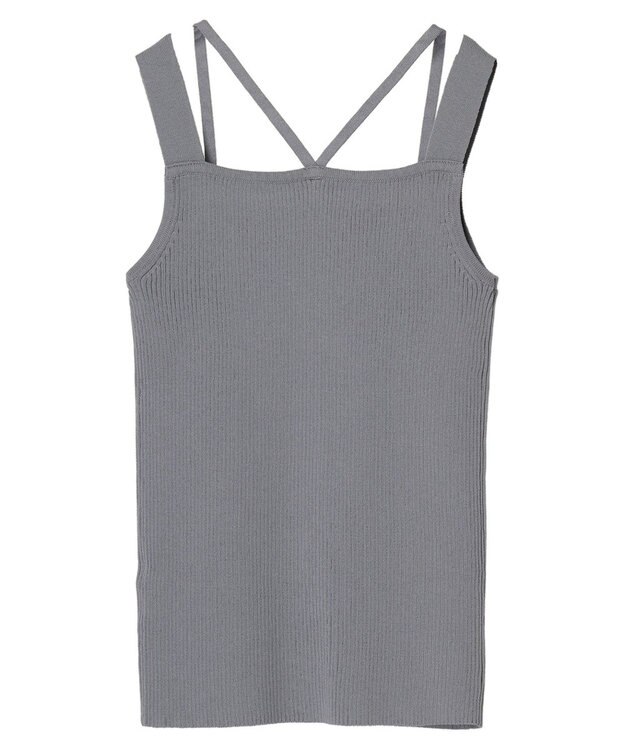 earth music&ecology レイヤードニットタンクトップ Blue