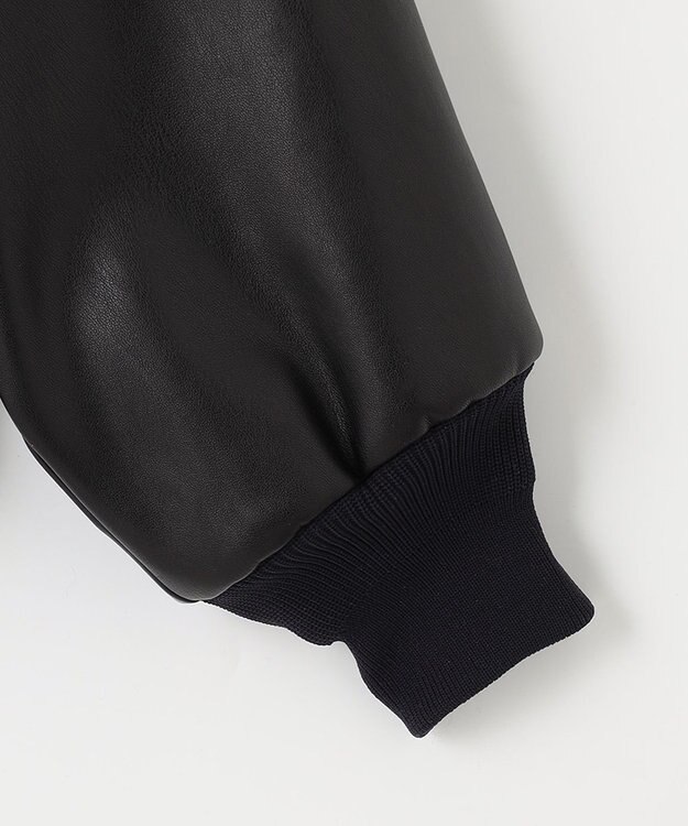 NAVE 【Nave】フェイクラムスキン ブルゾン ブラック系