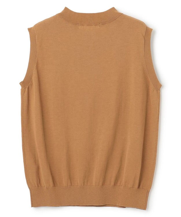 UNFILO L UVモイスト スリーブレスニット キャメル