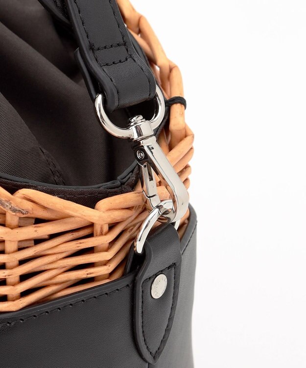 Y'SACCS 【ムック本掲載】ウィッカーバスケットショルダー ブラック