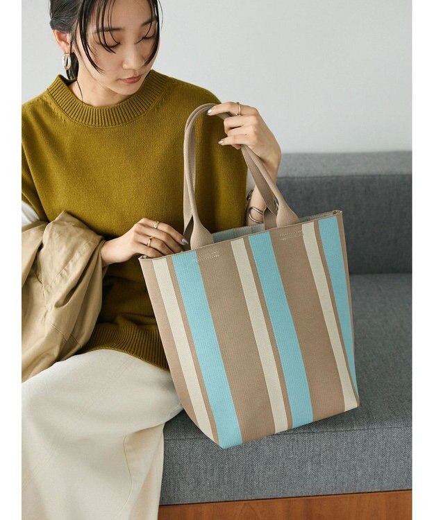 CRAFT STANDARD BOUTIQUE ストライプニットトート Stripe Gray