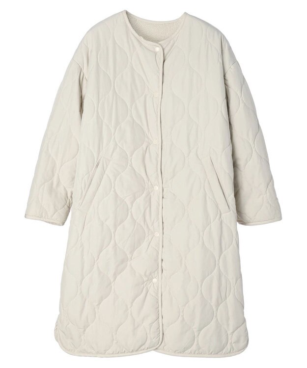 AMERICAN HOLIC 【WEB限定】あったかリバーシブルキルティングコート Ivory