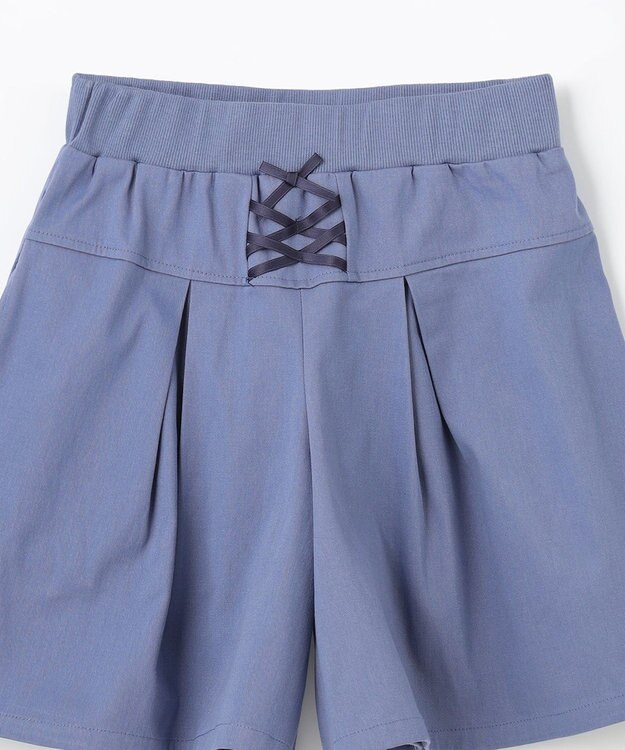 組曲 KIDS 【150-160㎝】レースアップ キュロット ダスティブルー系