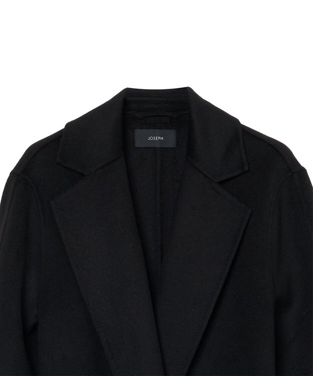 JOSEPH 【WEB＆OUTLET限定】ダブルフェイスウールキャッシュコート ラップコート Black