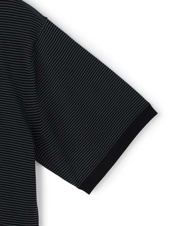 JOSEPH HOMME 【新柄】リュクスレーヨンボーダー　クルーネック半袖ニット グレー系1