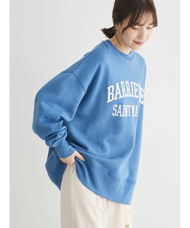 Green Parks 裏起毛ロゴプルオーバー Blue