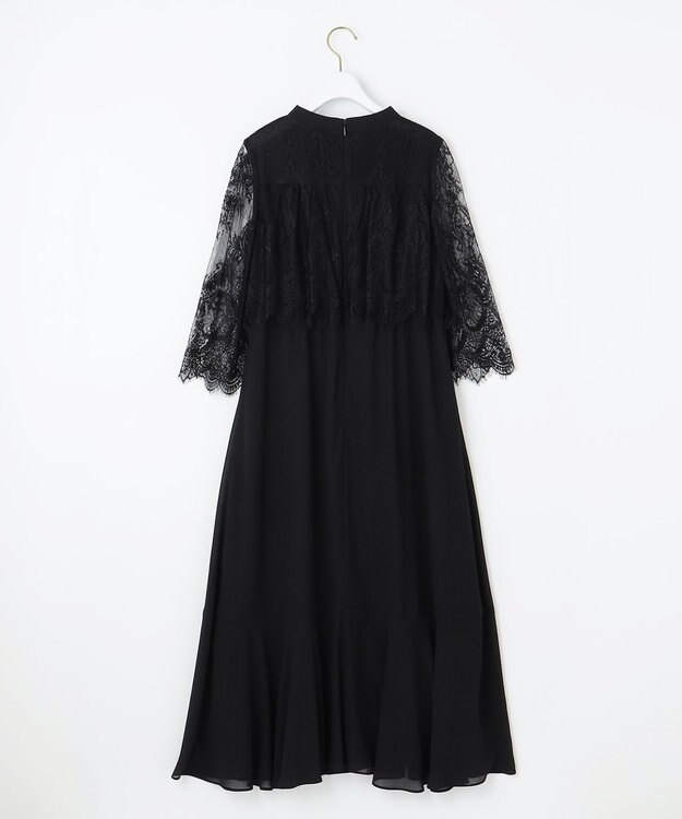 ANY SIS 【洗える】レーシーケープ ドレス ブラック