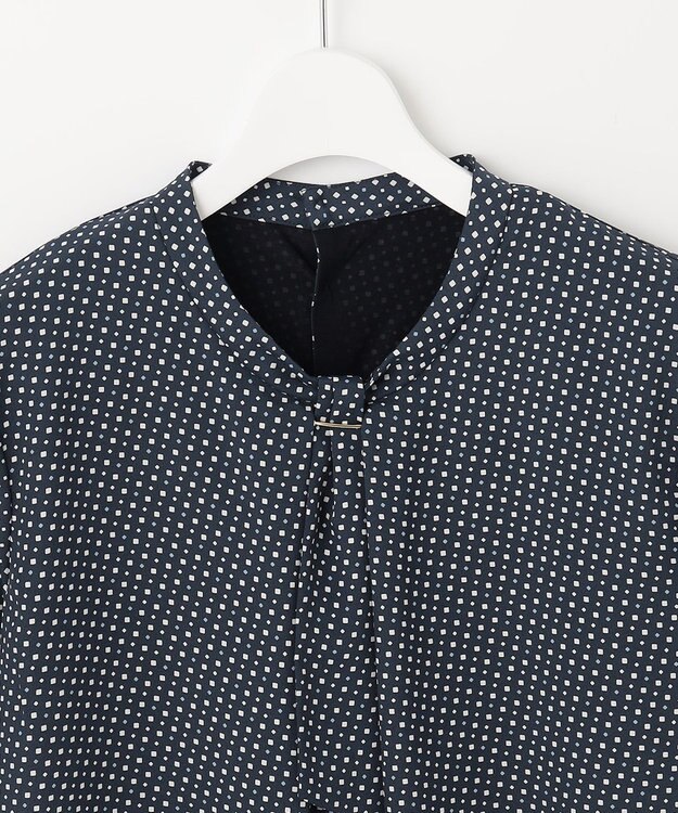 J.PRESS LADIES L 幾何プリント ボウタイ カットソー ネイビー系5