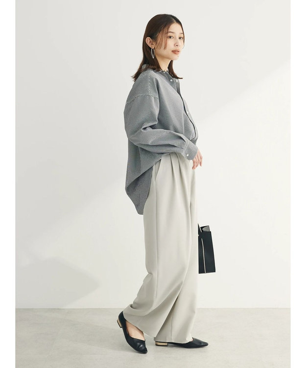 Green Parks ゆったりサッカーシャツ Gingham Check