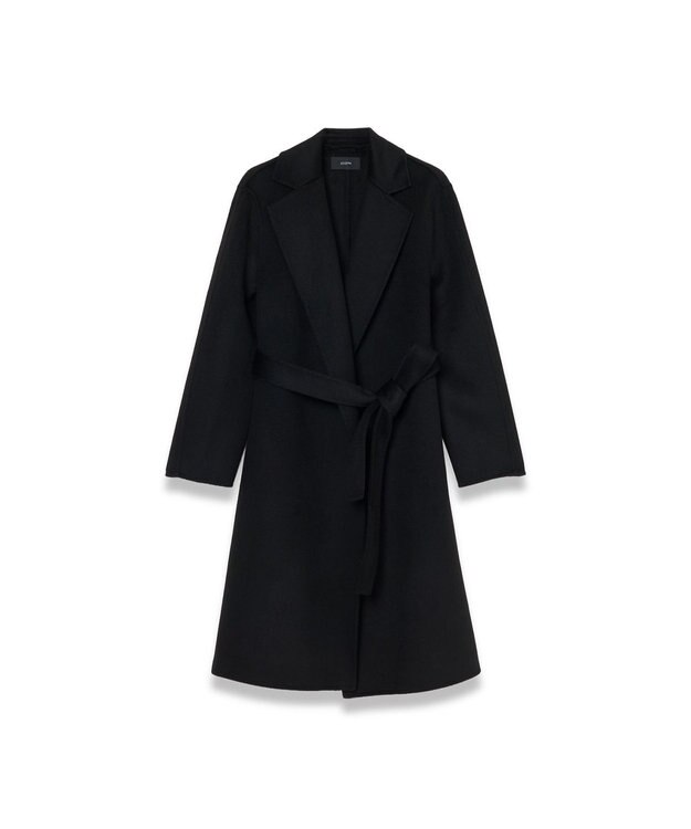 JOSEPH 【WEB＆OUTLET限定】ダブルフェイスウールキャッシュコート ラップコート Black