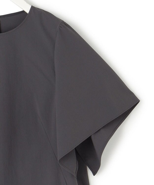 ICB 【洗える】ヴィンテージスパンブロード ワンピース チャコール系