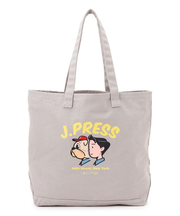 J.PRESS MEN 【AaronChang】【UNISEX】コットンキャンバス トートバック ライトグレー系