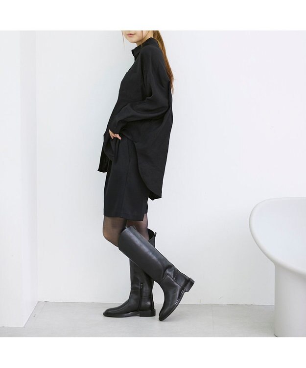 MODE ET JACOMO <carino>レザーロングブーツ ブラック