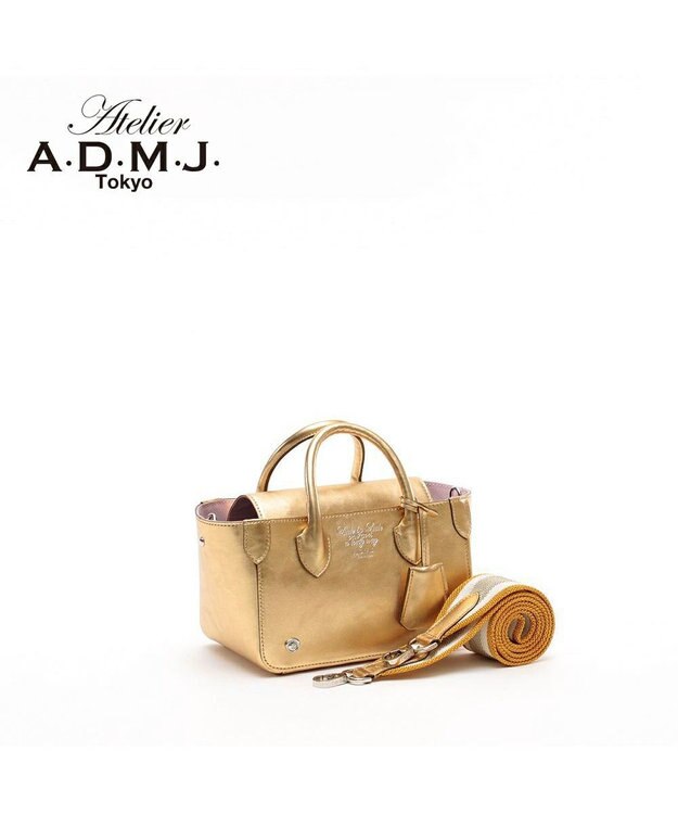 A.D.M.J. エリーゼ180mm マイクロミニトートバッグ シャンパン