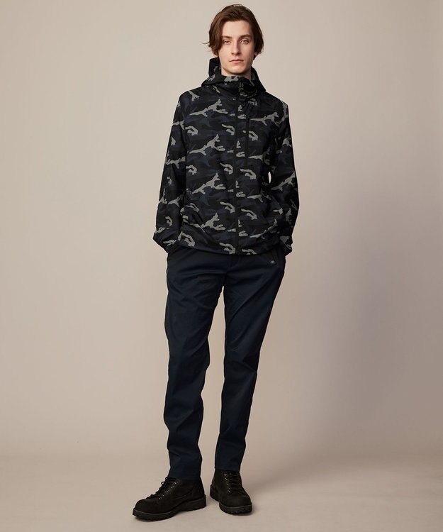 JOSEPH ABBOUD MOUNTAIN 【ストレッチ/軽量/撥水/ポケッタブル】エンボスカモフラージュ パーカー ネイビー系6