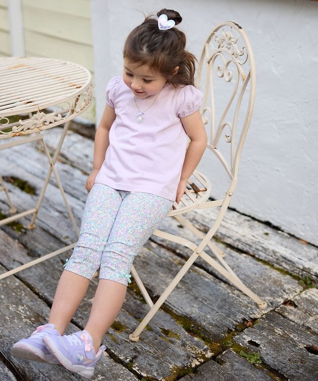 ANY KIDS ネックレス モチーフ Tシャツ ラベンダー（ユニコーン）