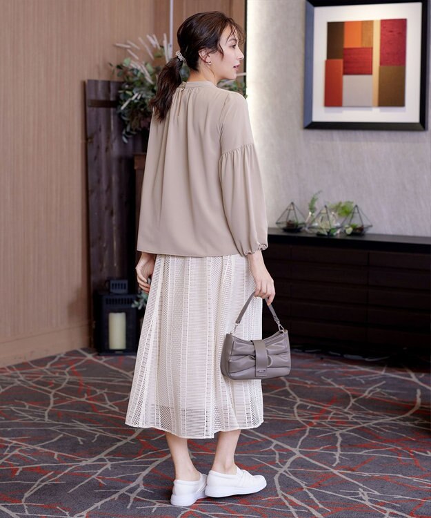 Tiaclasse ラインレーススカート オフホワイト