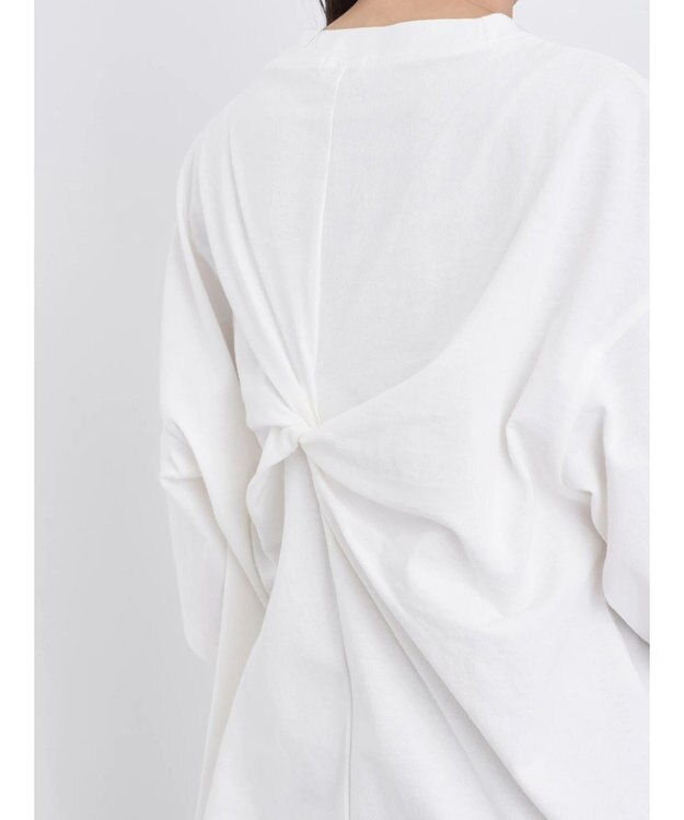 earth music&ecology バックディティールロゴＴＥＥ Off White