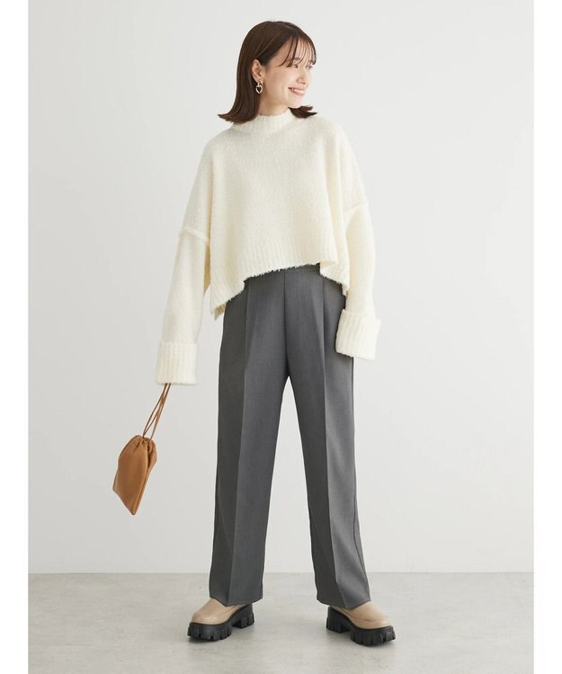 Green Parks ・Ｐｅｔｉｔ　Ｆｌｅｕｒ　ブークレワイドニット Off White