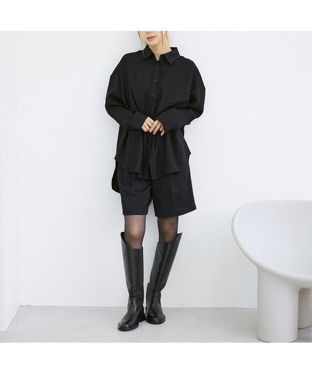 MODE ET JACOMO <carino>レザーロングブーツ ブラック