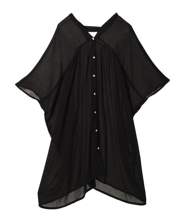 Green Parks Ｉ　レーヨンクレープチュニック Black