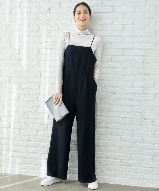 自由区 L 【洗える】ベアテレコボトルネック カットソー [新色]グレー(ラメ)