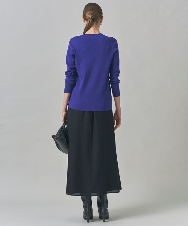 ICB L 【洗える】 シアービエラ フレアスカート ブラック系