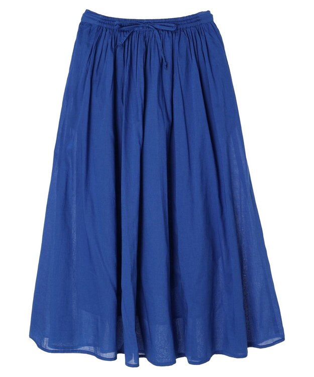 earth music&ecology コットンボイルボリュームスカート Blue
