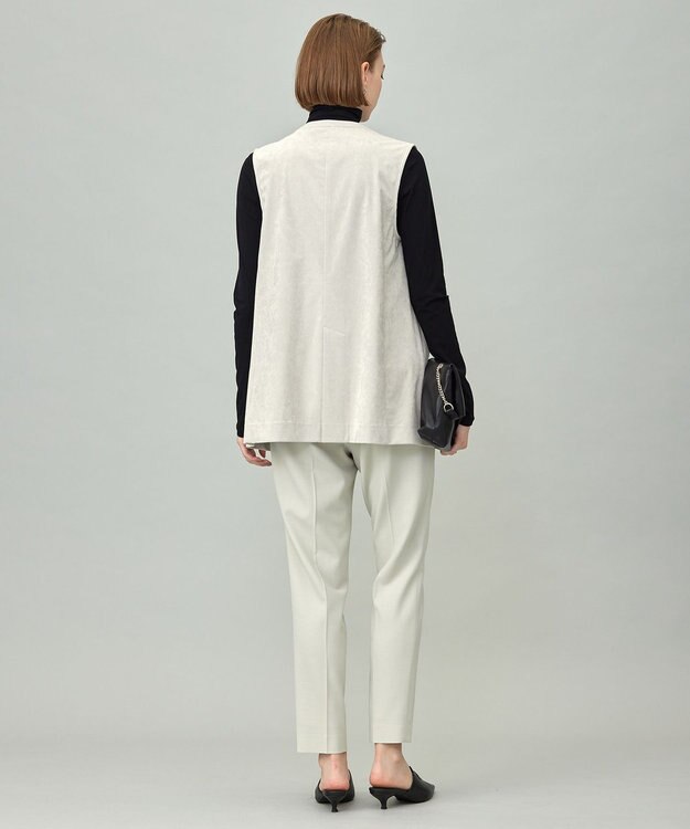 ICB 【UVカット・洗える】ウール2WAYストレッチ ドロストパンツ トープ系