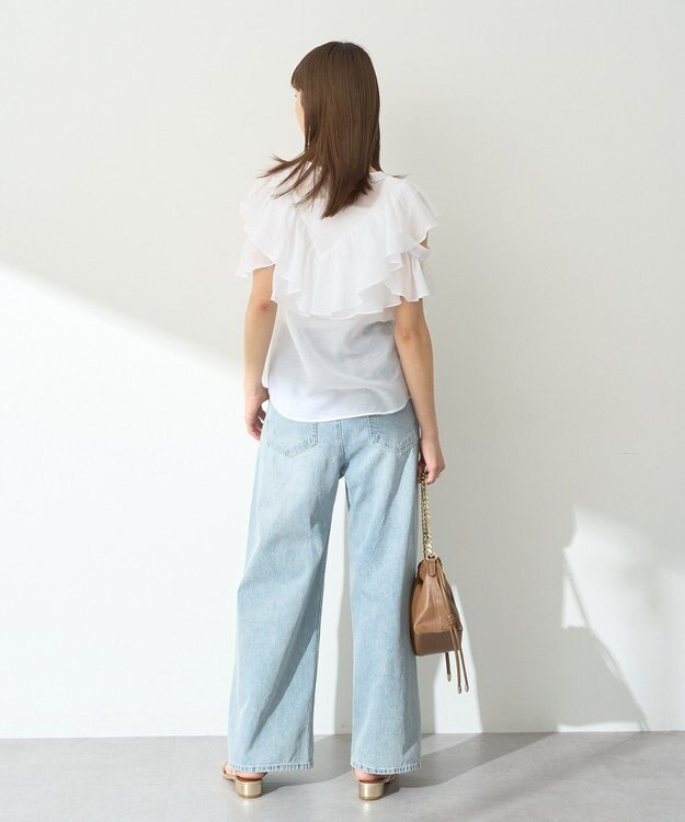 earth music&ecology ２ＷＡＹフリルブラウス White