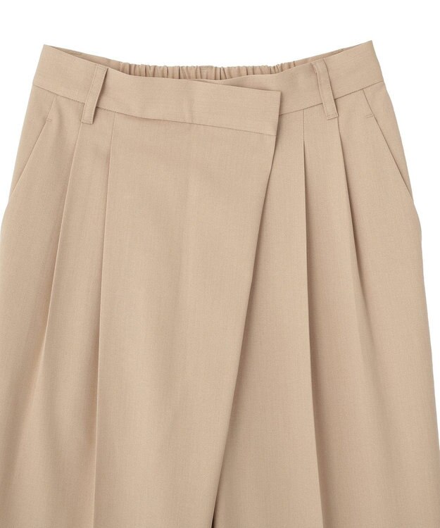 Green Parks アシメウエストタックパンツ Beige