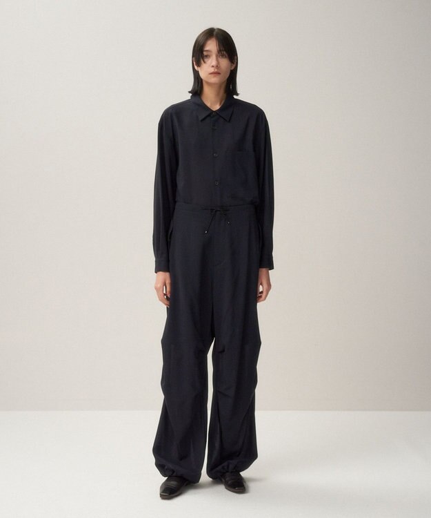 ATON WOOL LAWN | CPOジャケット DARK NAVY