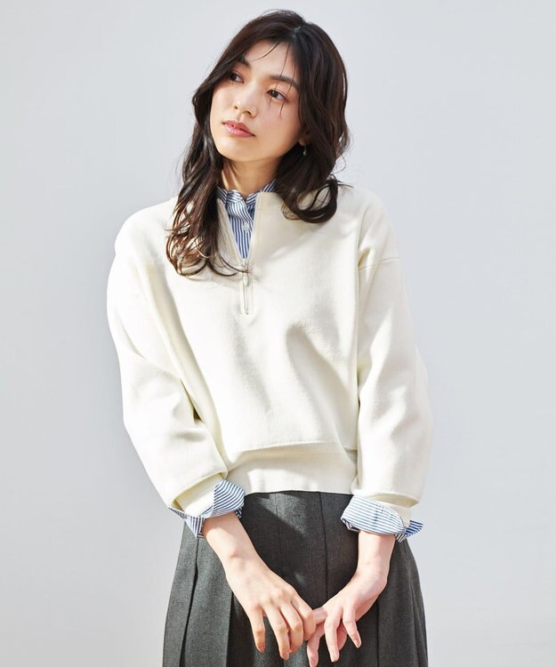 ANY ミラノリブジップニット オフ