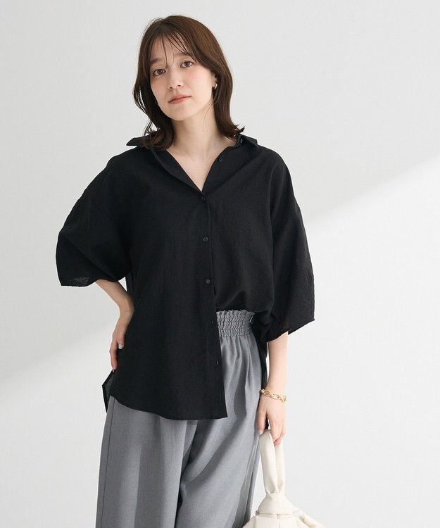 Green Parks ・ＥＬＥＮＣＡＲＥ　ＤＵＥシアーボリュームスリーブシャ Khaki