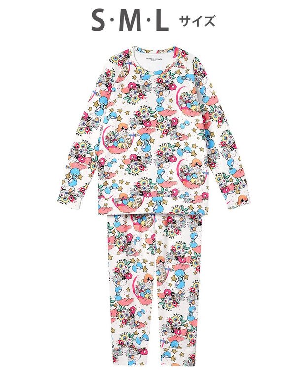tsumori chisato SLEEP ツモリチサト パジャマ 綿100%(本体) あったか 長袖 長ズボン レディース UDW406 /ワコール アイボリー
